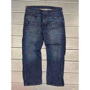 Levis 569 Jeans Mens 34X30 Blue Medium Wash Denim Loose Straight Leg 100% Cotton